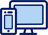 Cellphone and computer icons