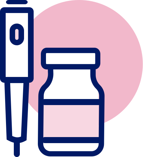 Pen and vial icons