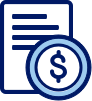 Paper and dollar sign icons