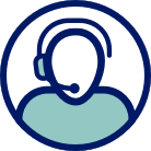 Person with headset icon